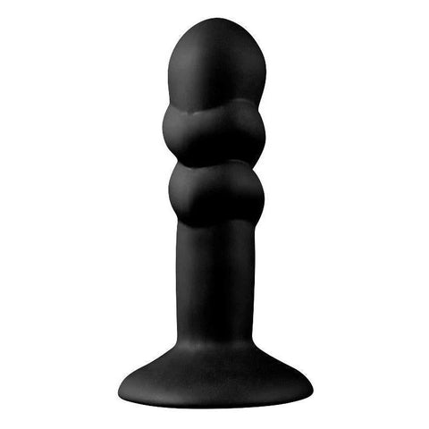 Shove Up 5" Silicone Butt Plug with Suction Cup Black - Butt Plugs