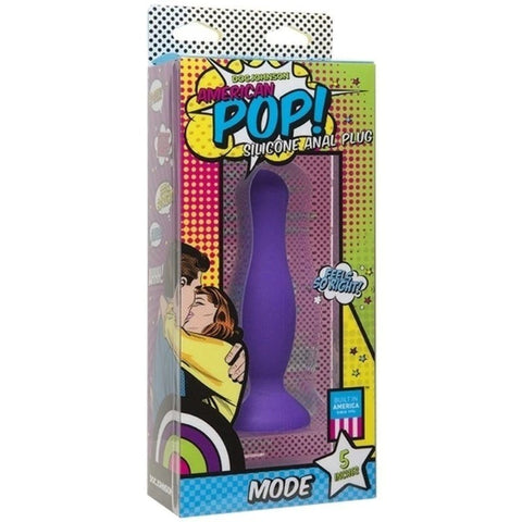 Doc Johnson American Pop Mode 5 inch Anal Plug Purple - Butt Plugs