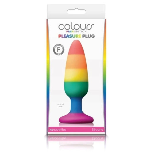 Colours Pride Edition Pleasure Plug Rainbow Medium {% if variant != 'Default Title' and variant != blank %} {% endif %} Butt Plugs