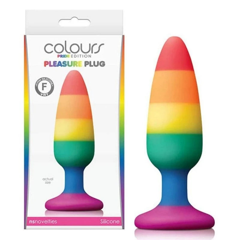 Colours Pride Edition Pleasure Plug Rainbow Medium Butt Plugs