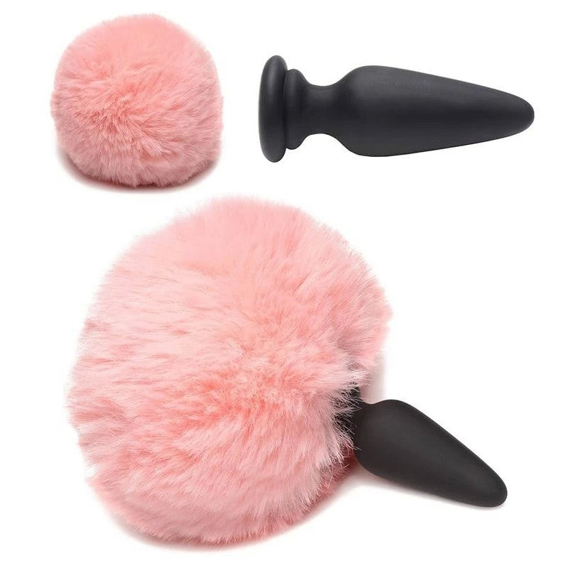 Tailz Faux Fluffy Bunny Tail Anal Plug Butt Plugs