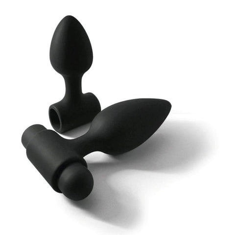 Renegade Dual-Size Anal Pleasure Kit - Silicone Plugs and Rechargeable Vibrator - Butt Plugs