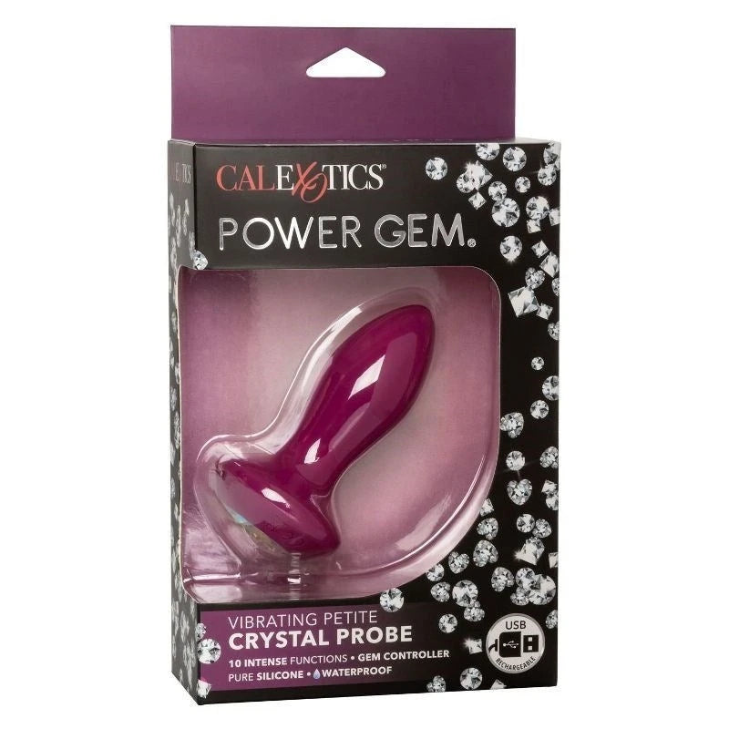 Power Gem Vibrating Petite Crystal Probe Anal Vibrators
