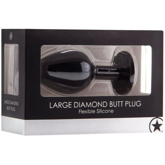Ouch! Large Diamond Butt Plug Black Butt Plugs