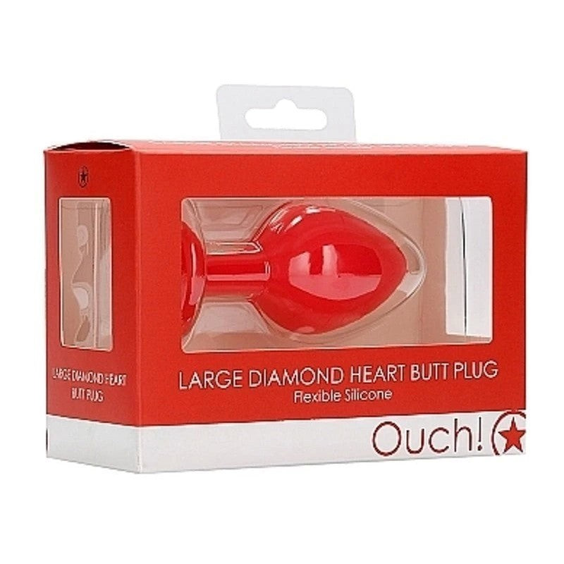 Shots Toys - Ouch! Diamond Heart Butt Plug - Premium Anal Satisfaction Butt Plugs