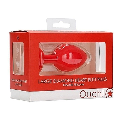 Shots Toys - Ouch! Diamond Heart Butt Plug - Premium Anal Satisfaction - Butt Plugs