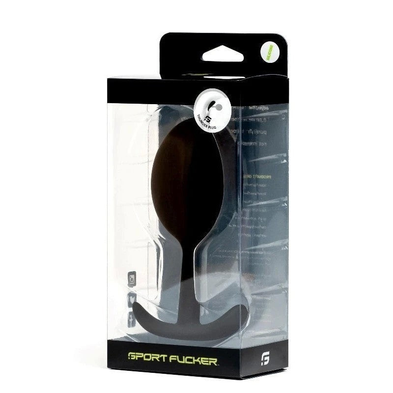 Sport Fucker Thunder Plug Large Black Butt Plugs