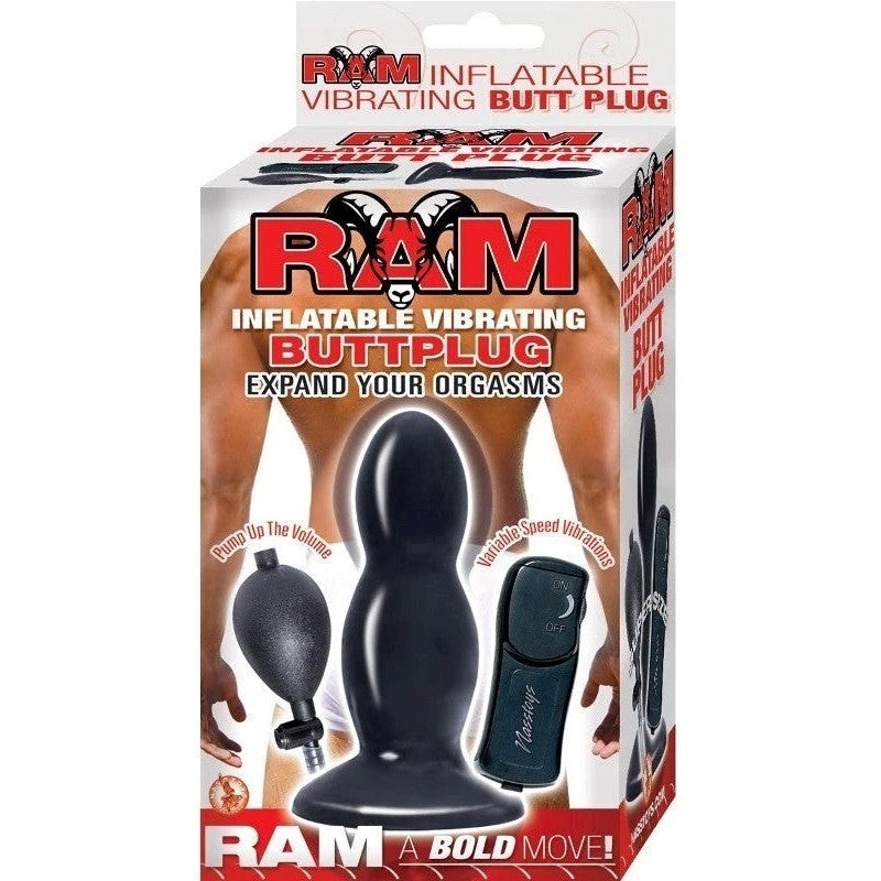 Ram Inflatable Vibrating Buttplug Butt Plugs