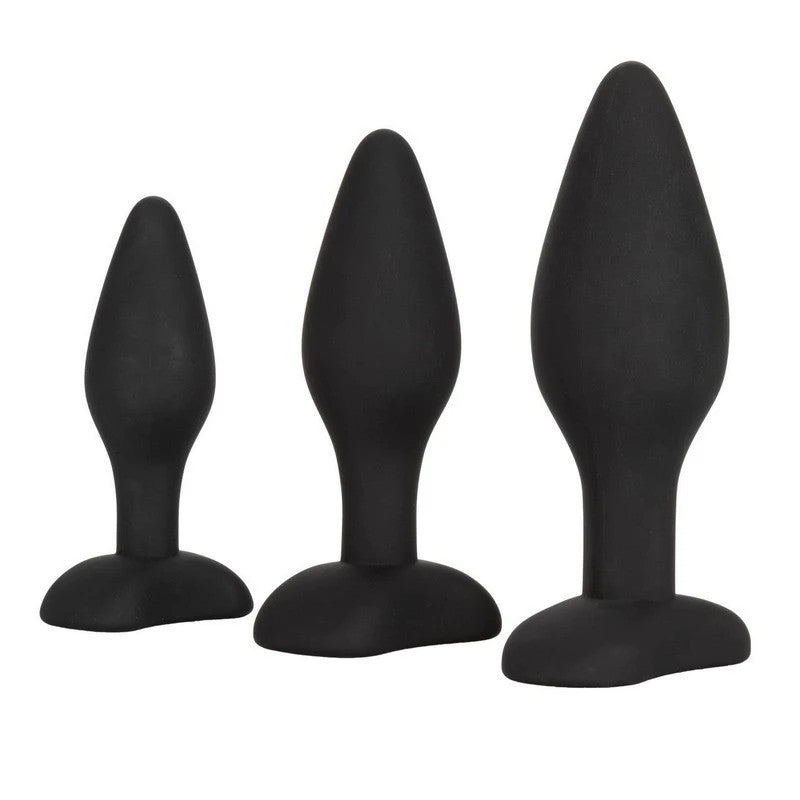 CalExotics 3 Piece Silicone Anal Plug Exerciser Kit Butt Plugs