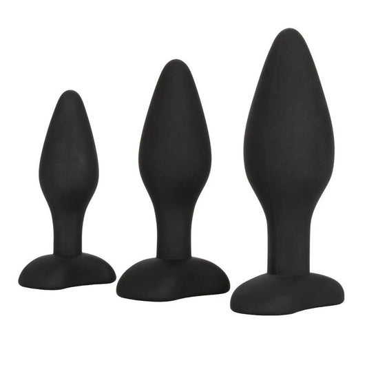 CalExotics 3 Piece Silicone Anal Plug Exerciser Kit - Butt Plugs