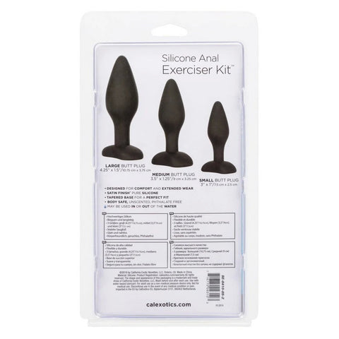 CalExotics 3 Piece Silicone Anal Plug Exerciser Kit - Butt Plugs