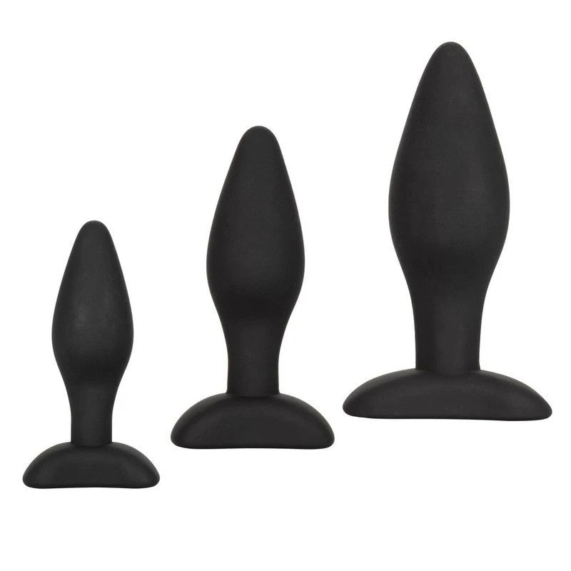 CalExotics 3 Piece Silicone Anal Plug Exerciser Kit Butt Plugs