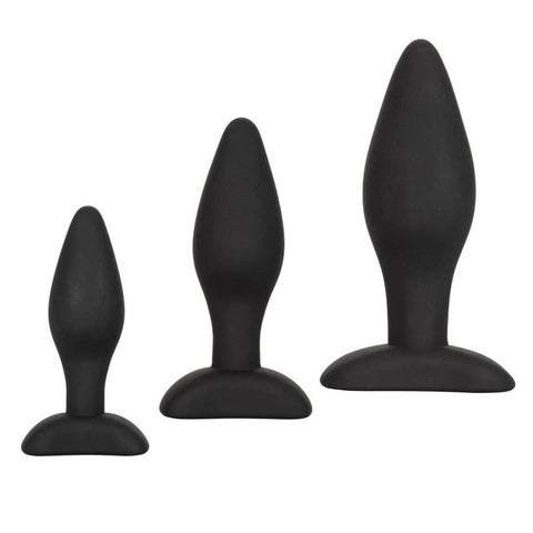 CalExotics 3 Piece Silicone Anal Plug Exerciser Kit - Butt Plugs