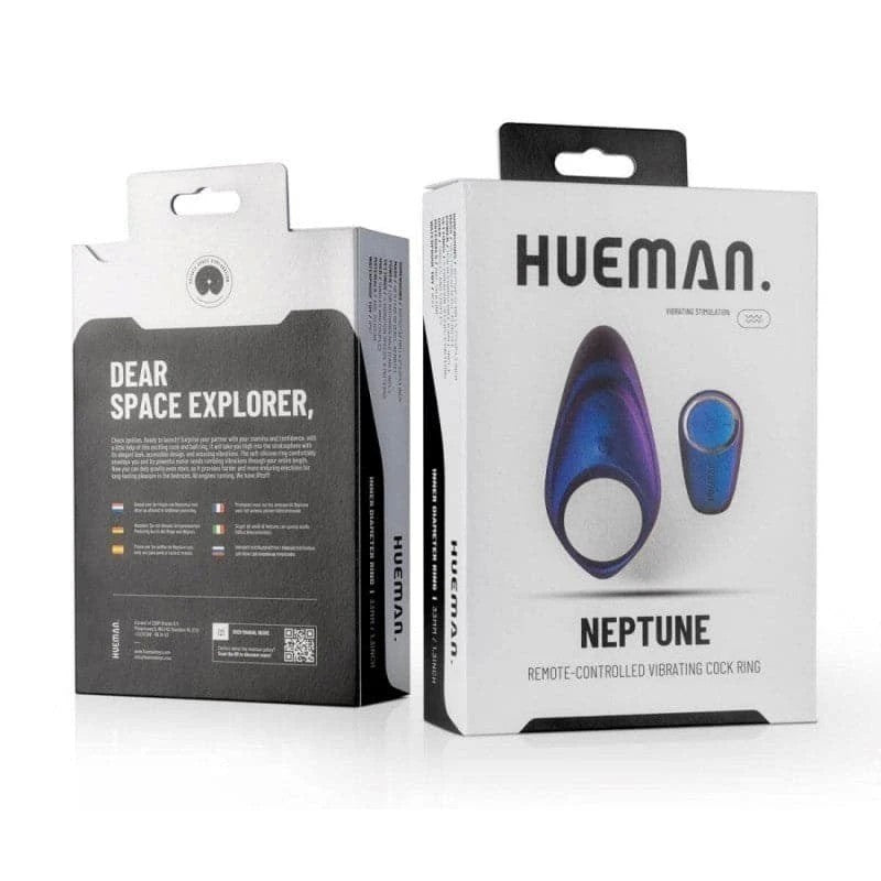 Hueman Neptune Remote Controlled Vibrating Cock Ring Ball and Cock Toys