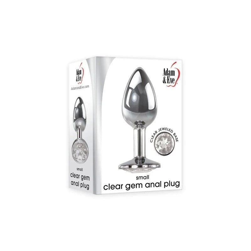 Smooth Aluminum Anal Ecstasy - Clear Gem Plug Butt Plugs