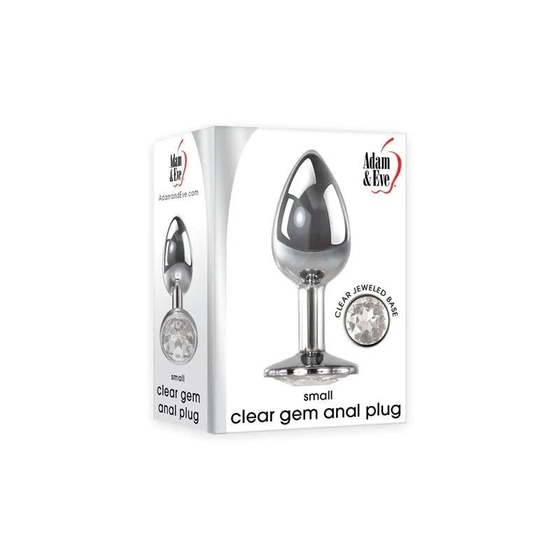 Smooth Aluminum Anal Ecstasy - Clear Gem Plug Butt Plugs