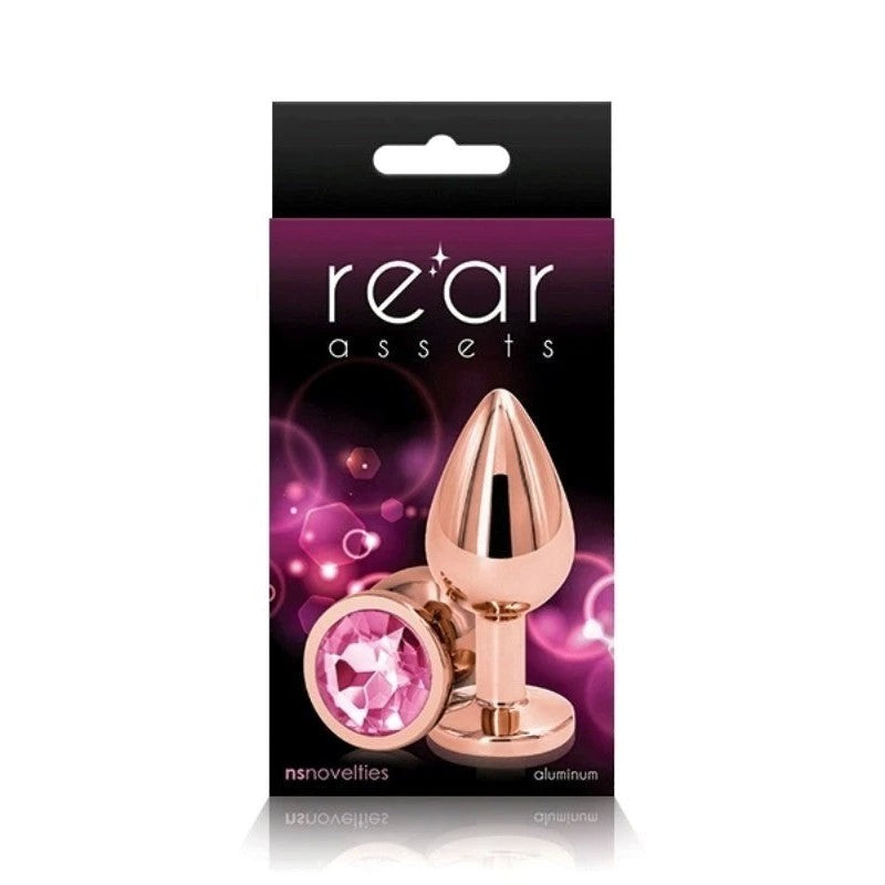 Rear Assets Rose Gold Medium Butt Plugs