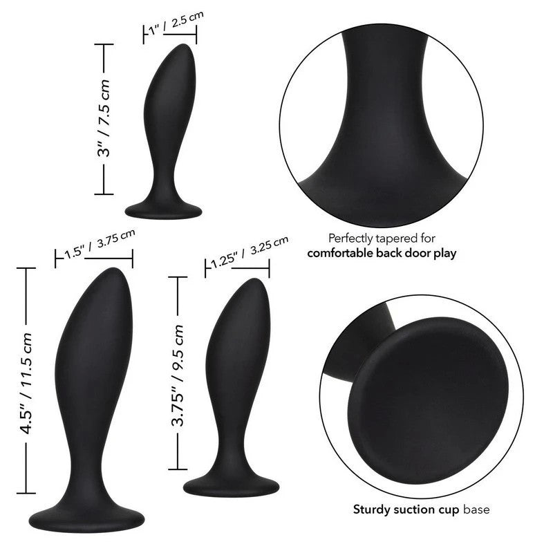California Exotics Silicone Curve Anal Plug Kit Butt Plugs