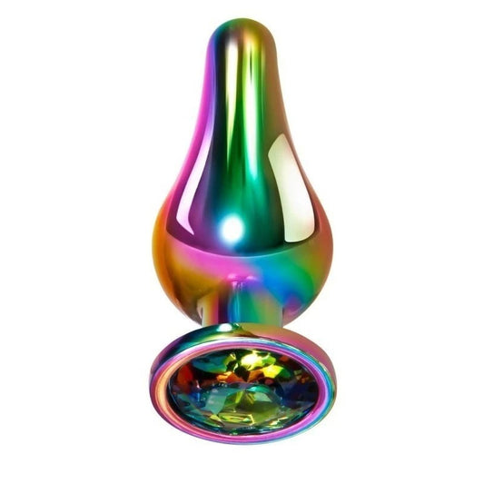 Evolved Rainbow Metal Pleasure Plug - Stylish and Satisfying - Butt Plugs