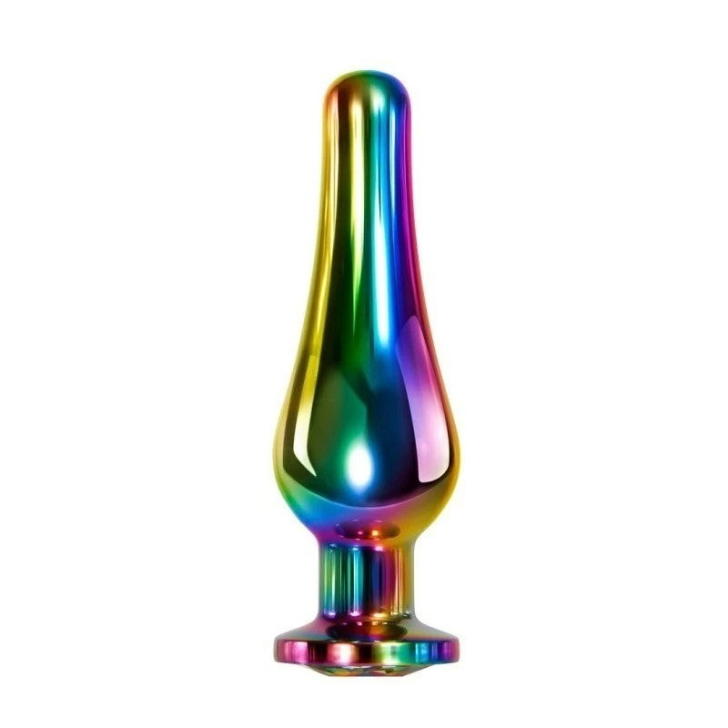 Evolved Rainbow Metal Pleasure Plug - Stylish and Satisfying - Butt Plugs