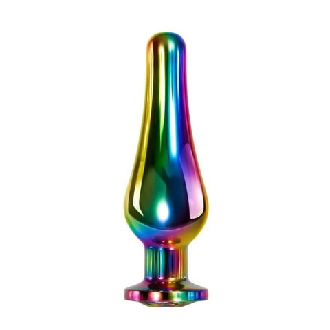 Evolved Rainbow Metal Pleasure Plug - Stylish and Satisfying - Butt Plugs