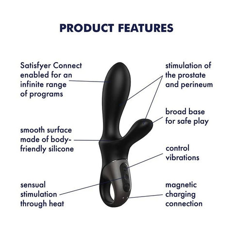 Satisfyer Heat Climax Plus Mobile App Controlled Anal Vibrator - Prostate Toys