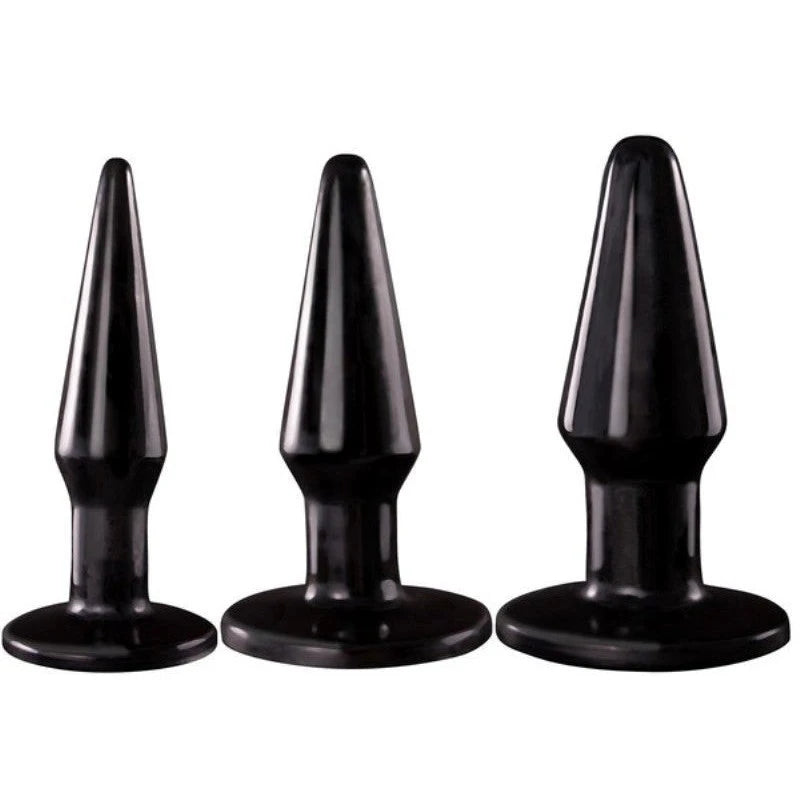 Xplorer Anal Training Butt Plug Kit - Black Butt Plugs