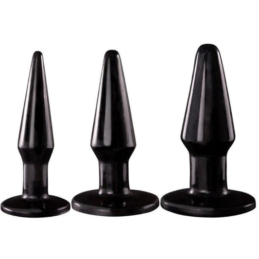 Xplorer Anal Training Butt Plug Kit - Black - Butt Plugs