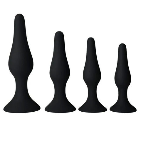 Xplorer Anal Training Butt Plug Kit - Black - Butt Plugs