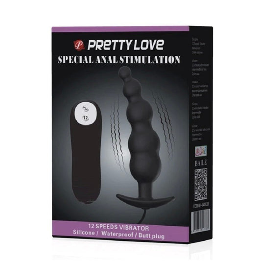 Pretty Love Curved Beads Anal Vibrator - Butt Plugs