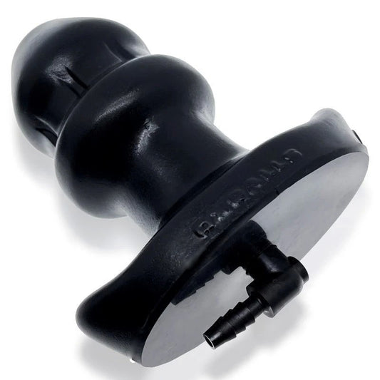 Drain O Flow Thru Buttplug Black - Butt Plugs