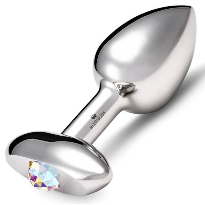 Rosebuds T-Bar Stainless Steel M - Aurora Boreali Butt Plugs