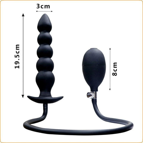 Five Ball Inflatable Dildo Anal Beads - Butt Plugs