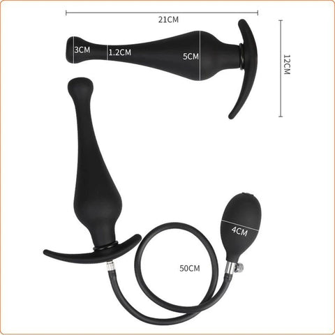 Silicone Expand Inflatable Dildo Anal Plug - Butt Plugs