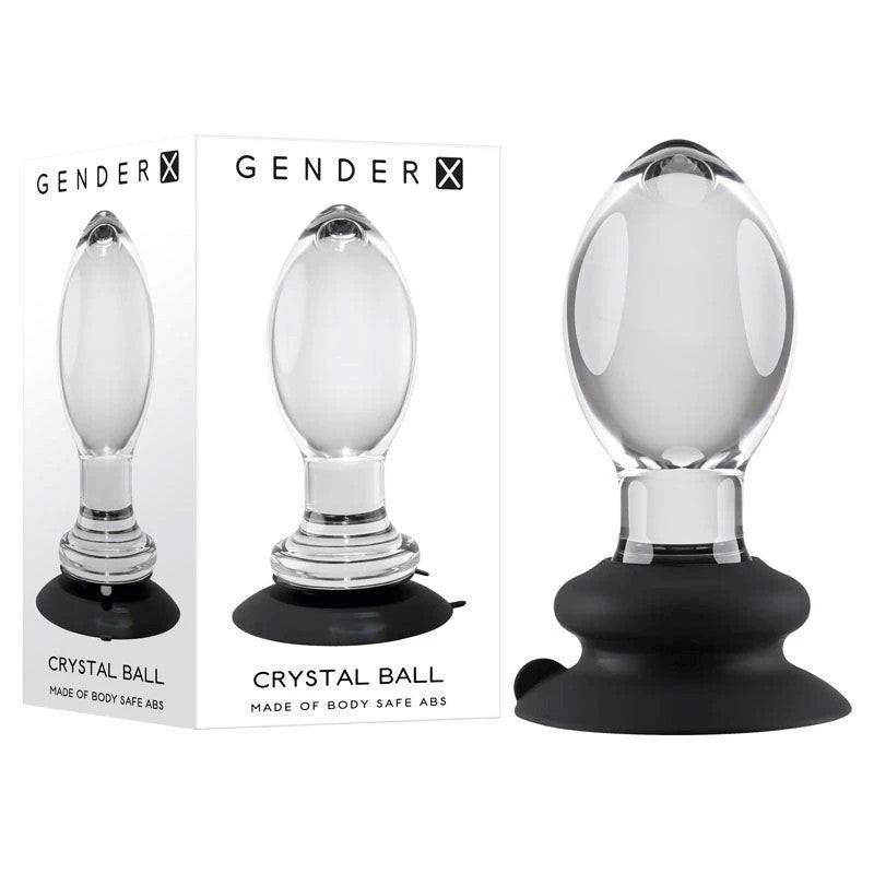 Gender X Crystal Ball - Sophisticated Hands-Free Glass Pleasure Butt Plugs