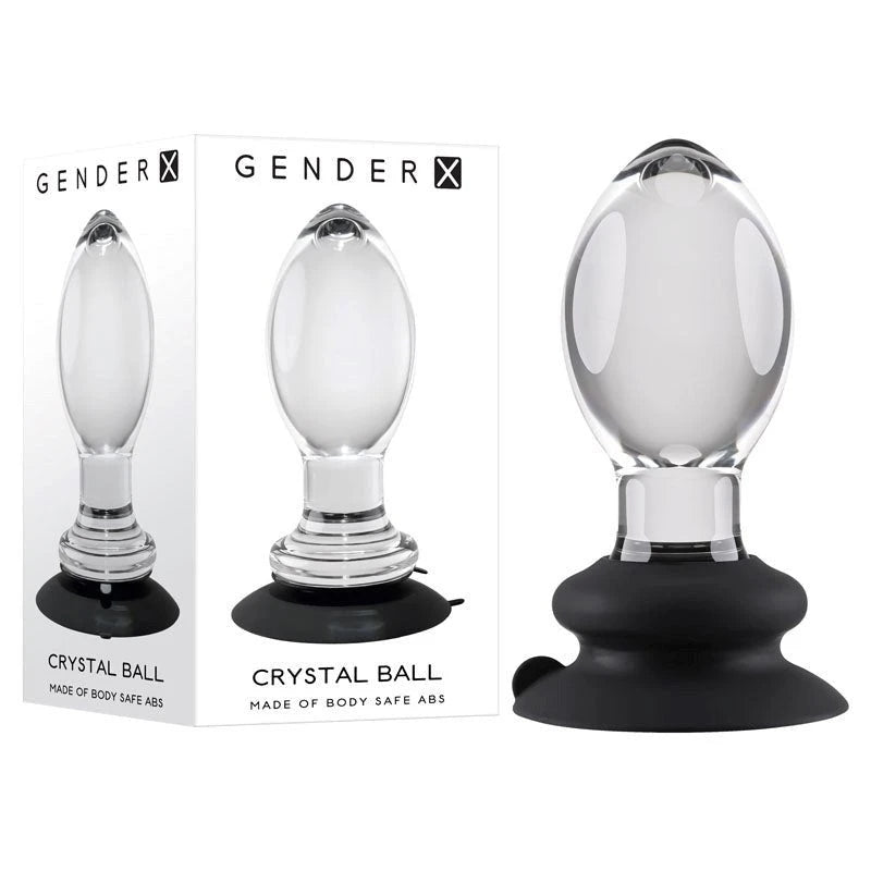 Gender X Crystal Ball - Sophisticated Hands-Free Glass Pleasure Butt Plugs