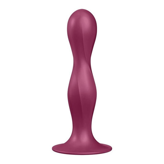 Satisfyer Double Ball-R Soft Silicone Vaginal and Anal Dildo Red - Butt Plugs