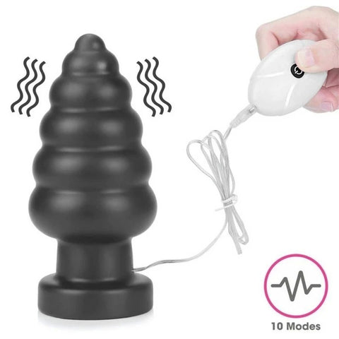King Sized 7 Inch Vibrating Anal Cracker Butt Plug - Butt Plugs