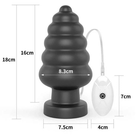 King Sized 7 Inch Vibrating Anal Cracker Butt Plug - Butt Plugs