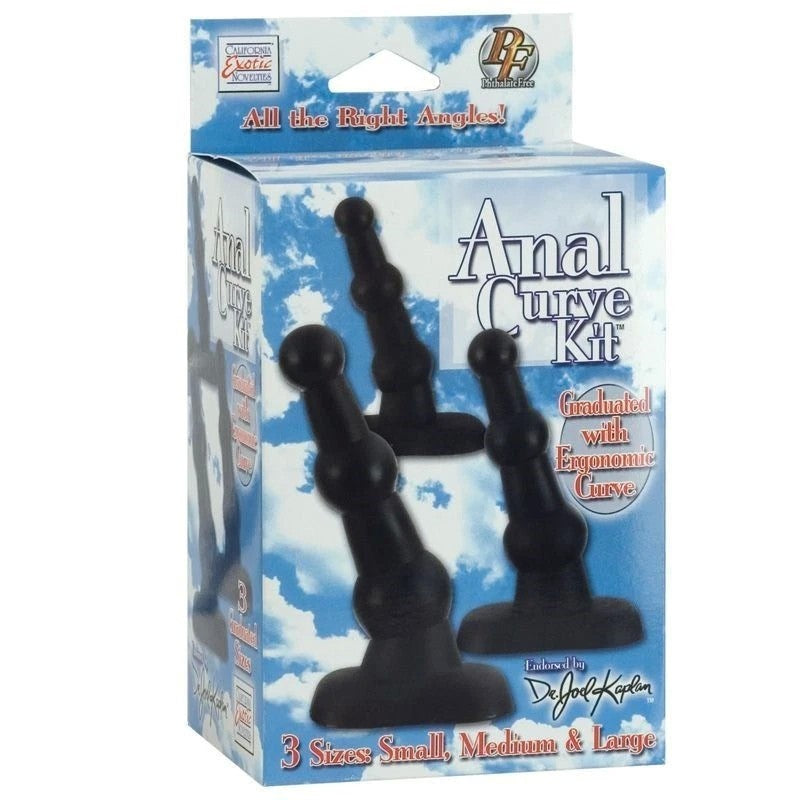 Dr. Joel Kaplan 3 Size Anal Pleasure Curve Kit Prostate Toys