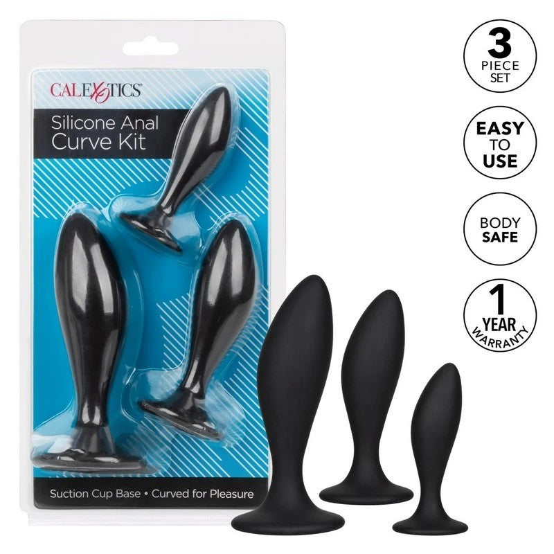 Dr. Joel Kaplan 3 Size Anal Pleasure Curve Kit Prostate Toys