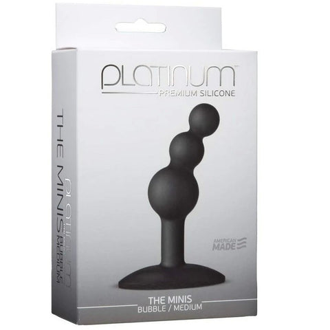 Doc Johnson Platinum The Minis Black Bubble Butt Plug - Butt Plugs