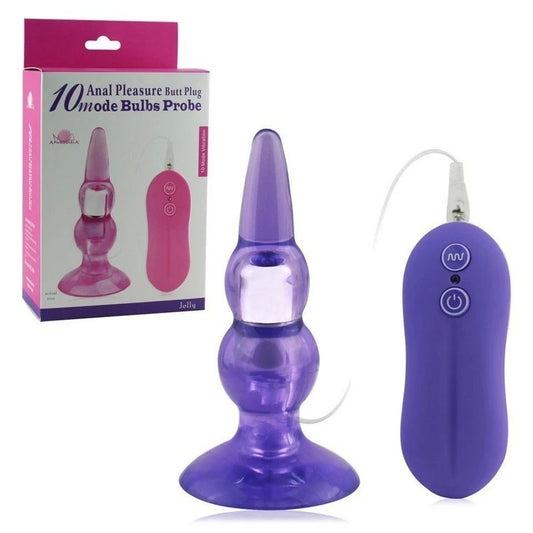 Pleasure Butt Plug 10 Modes Pink - Anal Vibrators