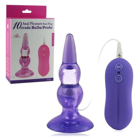 Pleasure Butt Plug 10 Modes Purple - Butt Plugs