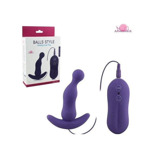 Aphrodisia Curved Vibrating Anal Plug Purple - Prostate Toys