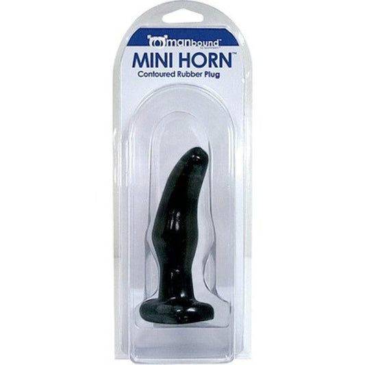 Manbound Mini Horn Contoured Rubber Plug - Prostate Toys