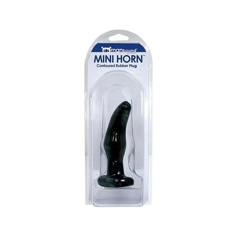 Manbound Mini Horn Contoured Rubber Plug Prostate Toys