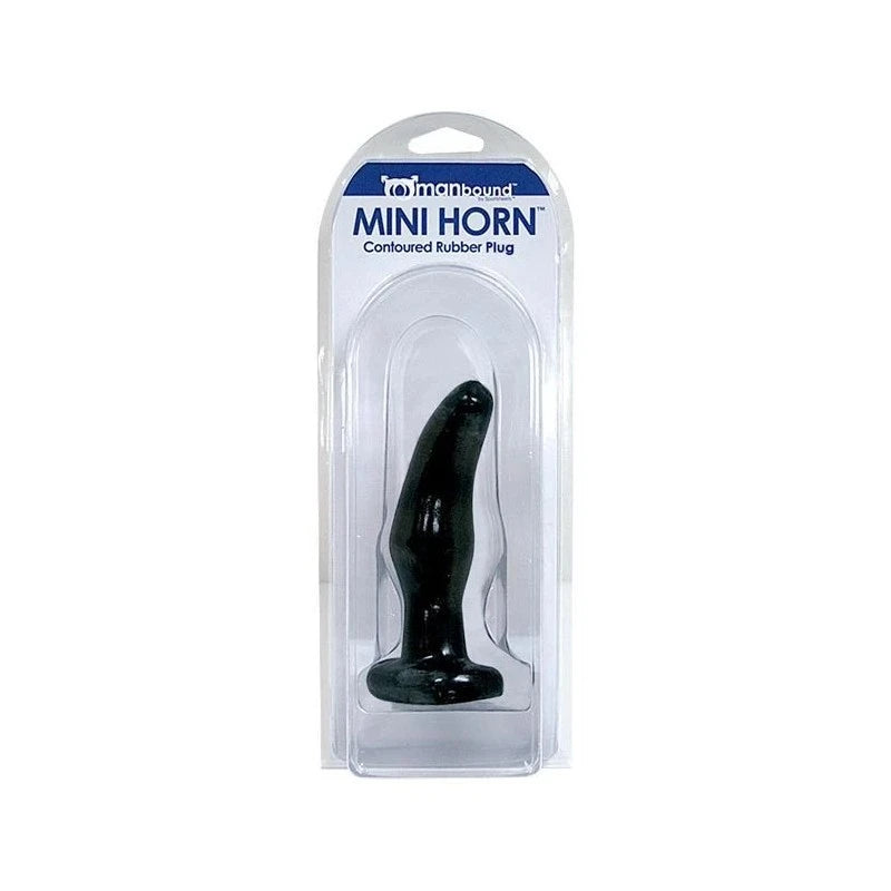 Manbound Mini Horn Contoured Rubber Plug Prostate Toys