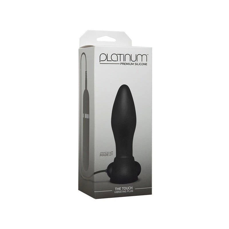 Doc Johnson Platinum The Touch Vibrating Anal Plug Black Butt Plugs