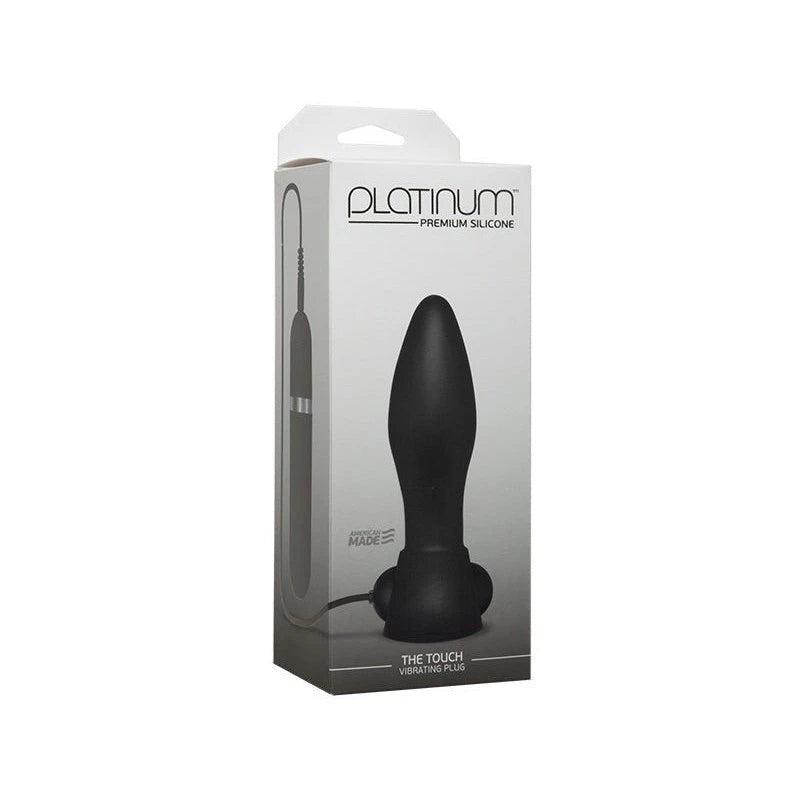 Doc Johnson Platinum The Touch Vibrating Anal Plug Black Butt Plugs